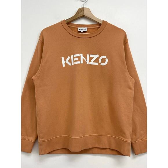 KENZO Spell Out Logo Designer Luxury Cotton Classic Crew Neck Sweatshirt - Large - Picture 3 of 10